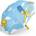 GRUPO ERIK Чадър Grupo erik The Simpsons umbrella - Blue (Blue / Yellow)