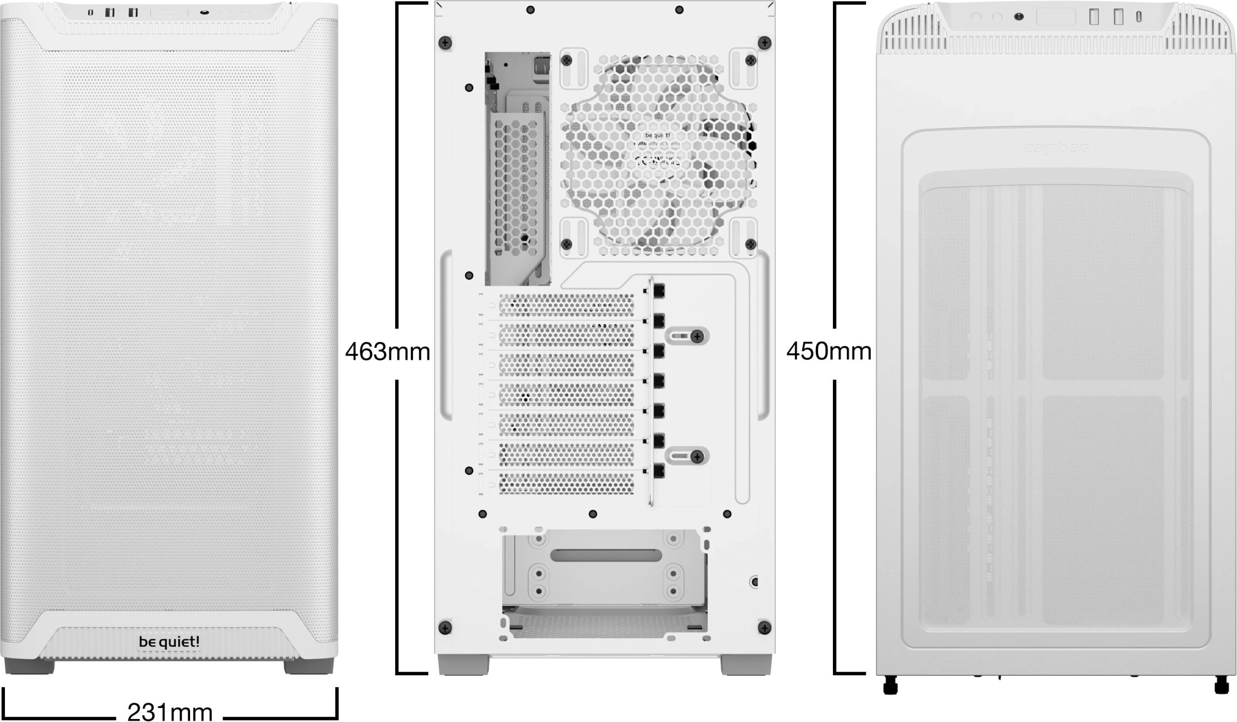 be quiet! Pure Base 501 Airflow Window White (BGW75)