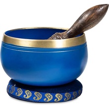 Authentic Tibetská miska tmavomodrá 220g Agnya (tretie oko third eye) chakra