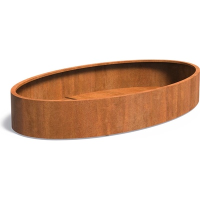 Ella Doris Norman Kvetináč 280x160x40cm oranžovo hnedý corten