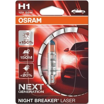 Image 1 of OSRAM NIGHT BREAKER LASER H1 55W 12V (64150NL-01B)