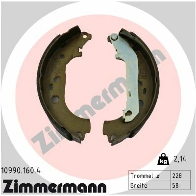 Sada brzdových čeľustí ZIMMERMANN 10990.160.4 (109901604)