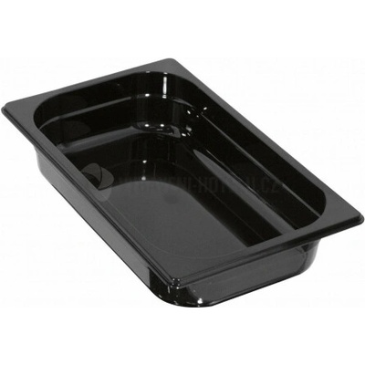 Gastronádoba GN 1/4 polykarbonát čierna 1,7 l, 265 x 162 x 6,5 cm 3121024