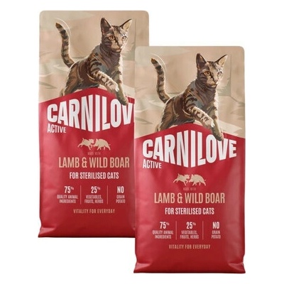 CARNILOVE Active Cat Lamb and Wild Boar Sterilised 2 x 6 kg