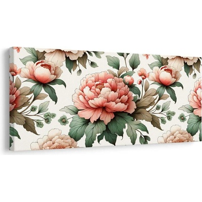 Obraz elegantní růžové pivoňky - 100x50