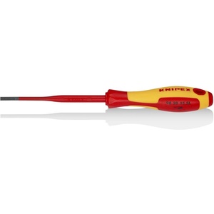 KNIPEX Отвертка шлиц 3.5 Slim, VDE 1000V жълто-червена ръкохватка 202мм, - K982035SL (K982035SL)