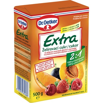 Dr. Oetker Extra želírovací cukr na přípravu ovocných džemů a marmelád 500 g – Sleviste.cz