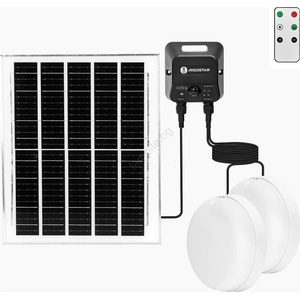 Aigostar - Комплект 2x LED соларно таванно осветително тяло, LED/3, 7 V, 12000 mAh, IP65 + дистанционно управление (AI2351)