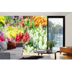 DIMEX ART Самозалепваща се флизелинова фототапета пазар за цветя 375 x 250 см