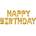 PartyDeco Балон от фолио - Happy Birthday златен надпис 340x35см