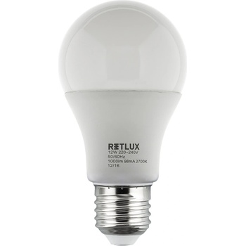 Retlux RLL 245 E27 žárovka A60 žárovka 12W bílá teplá
