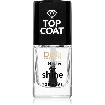 Delia Cosmetics Hard & Shine vrchní lak na nehty s dlouhotrvajícím účinkem 11 ml