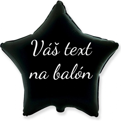 Personal Godan Fóliový balón s textem Černá hvězda 45 cm