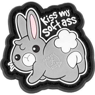 JTG PVC 3D nášivka "KISS MY SOFT ASS" micro + Doprava zdarma