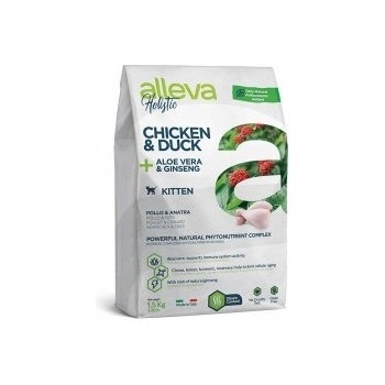 alleva Holistic Chicken & Duck & Aloe Vera & Ginseng Kitten 1,5 kg