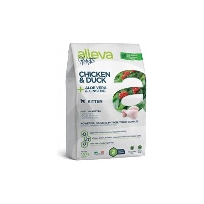 alleva Holistic Chicken & Duck & Aloe Vera & Ginseng Kitten 1,5 kg