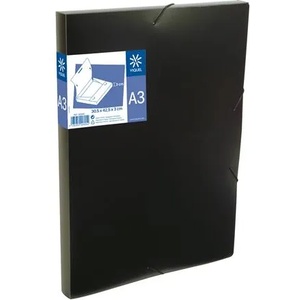 VIQUEL Папка за документи, 30 мм, PP, A3, VIQUEL "Essentiel", черна 020805-05 (020805-05)