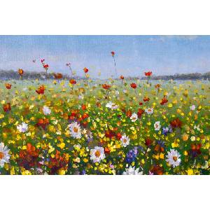 DIMEX ART Флизелинов фототапет картина - цъфтящо поле 375 x 250 см