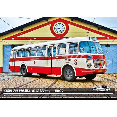 Pohlednice BUS č. 02 - ŠKODA 706 RTO MEX - JELCZ 272 (1973)