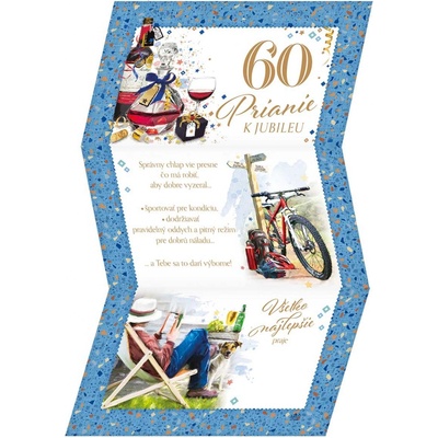 ARGUS Blahoželanie k 60.narodeninám pre muža 15-5006/60