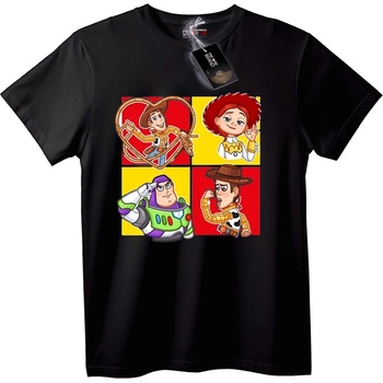 NOONEBRAND Тениска с герои от Toy Story - L, Black