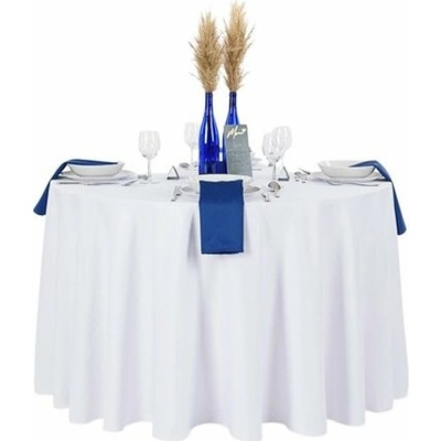 Hotelum Restaurační ubrus Bliss bílý 100% PE s teflonovou úpravou WHI-320HOR Ø 320cm