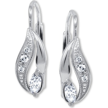 Soliter Prekrásne náušnice z bieleho zlata so zirkónmi 239 001 00577 07