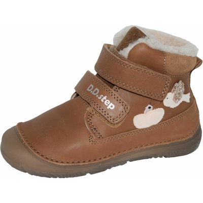 D.D.Step dívčí zimní obuv W082-52314AM čokoládová