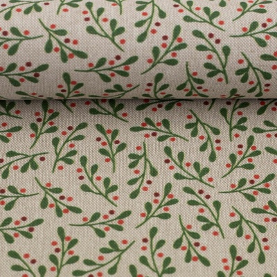 SWAFING Dekorační látka Christmas cesmína