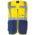 Korntex hi-vis kxmf berlin / Светлоотразителна многофункционална жилетка - жълто/тъмносиня xl (76kxmf79504)