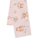 New Baby Фланелен пелена с принт New Baby teddy bear pink (58852)
