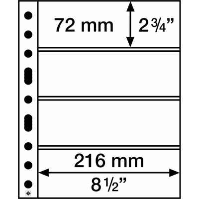 Leuchttrum albové listy NUMIS Rozměr kapsy 4 kapsy 72 x 216 mm – Zboží Dáma