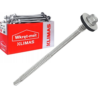 Klimas Wkret-Met Šedá 5,5x150mm - 100ks - Skrutky pre sendičové panely do ocele do 6mm, WSW-6