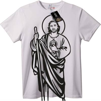 NOONEBRAND Религиозна икона тениска - 2XL, White