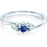 SAVICKI Heart of The Ocean Collection | Пръстен с три камъка: бяло злато. син сапфир - savicki - 1 662,46 лв
