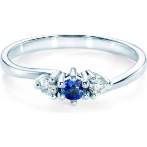 SAVICKI Heart of The Ocean Collection | Пръстен с три камъка: бяло злато. син сапфир - savicki - 1 662,46 лв