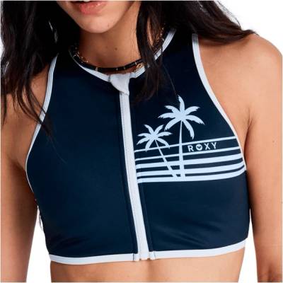 Roxy Дамско бикини горнище Roxy Women's The Retro Essentials Crop Top Bikini top - Anthracite - размер XS (150-6369-0111)