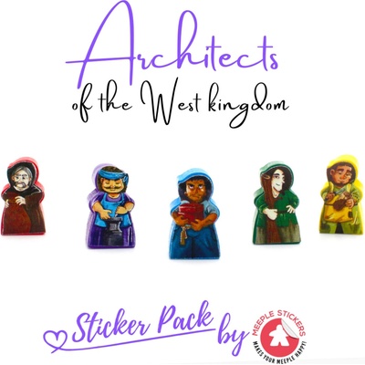 Meeple Stickers samolepky pro architekty západního království