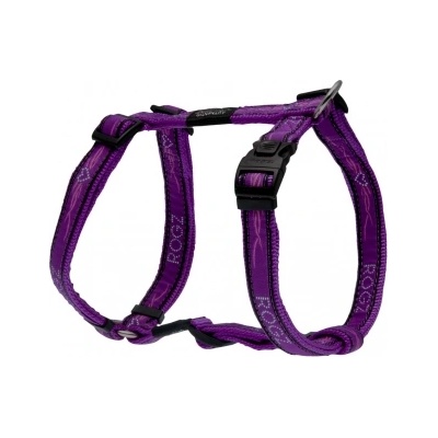 Rogz Fancy Dress Harness XL - Нагръдник за кучета, вратна обиколка от 56 до 95 см и гръдна от 60 до 100 см. лилав хром