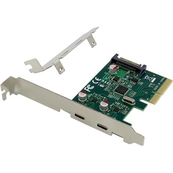 Conceptronic Разширителна карта Conceptronic - EMRICK07G (PCIe x4 към 2x USB-C 3.2 Gen2, захранване: 15pin SATA) (EMRICK07G)