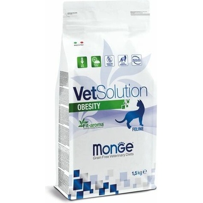 MONGE VetSolution Cat Obesity dietní suché krmivo pro snížení nadváhy u koček 1,5 kg