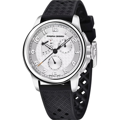Pagani design Мъжки часовник Pagani Design Twee, Черен / Бял (PD-1780-BLACK-WHITE)