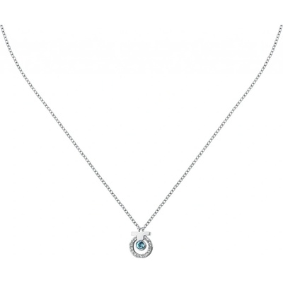 Trussardi Elegantný oceľový náhrdelník so zirkónmi TJAXC55