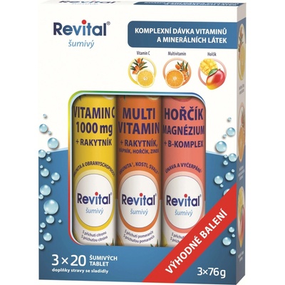 Revital Vit.C+Multivitamin+Hořčík eff. 3x 20 tablet – Hledejceny.cz