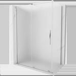 Mexen Velar плъзгаща се душ кабина 140 x 75 см, матова, хром - 871-140-075-31-01 (871-140-075-31-01)