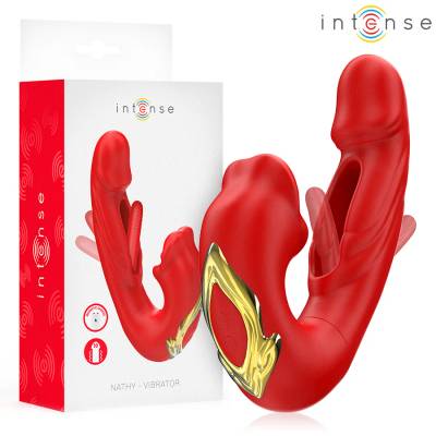Вибратор със специални движения и хапеща уста, 17, 5см. - Intense Nathy (D-244486)