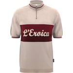 Santini Фланелка с къс ръкав за колоездене Santini Eroica Vino Wool Jersey Cycling jersey - Cappuccino - размер 3XL (056-3918-0216)