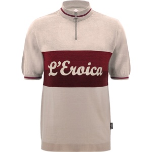 Santini Фланелка с къс ръкав за колоездене Santini Eroica Vino Wool Jersey Cycling jersey - Cappuccino - размер 3XL (056-3918-0216)