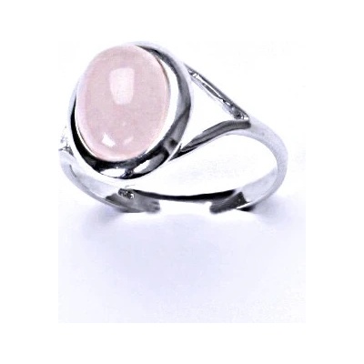 Čištín Stříbrný prsten přírodní růženín T 1453