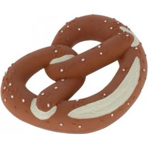 Kerbl Latex Pretzel - латексова играчка за кучета Бретцел с пищялка 15 см, Германия - 86278